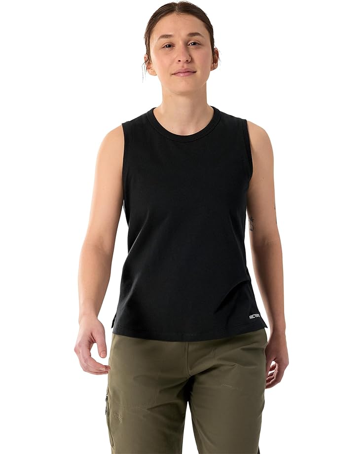 

Топ Arc'teryx Kragg SL Cotton Tank Blurred Bird, цвет Black/Arctic Silk