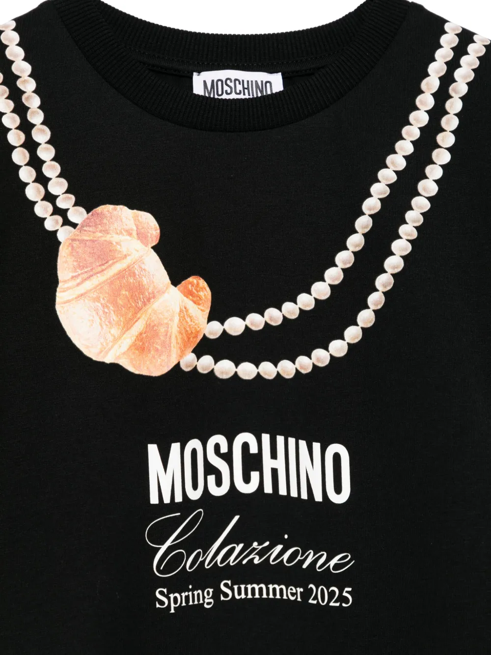 Футболка с графичным принтом Moschino Kids, черный — фото 3