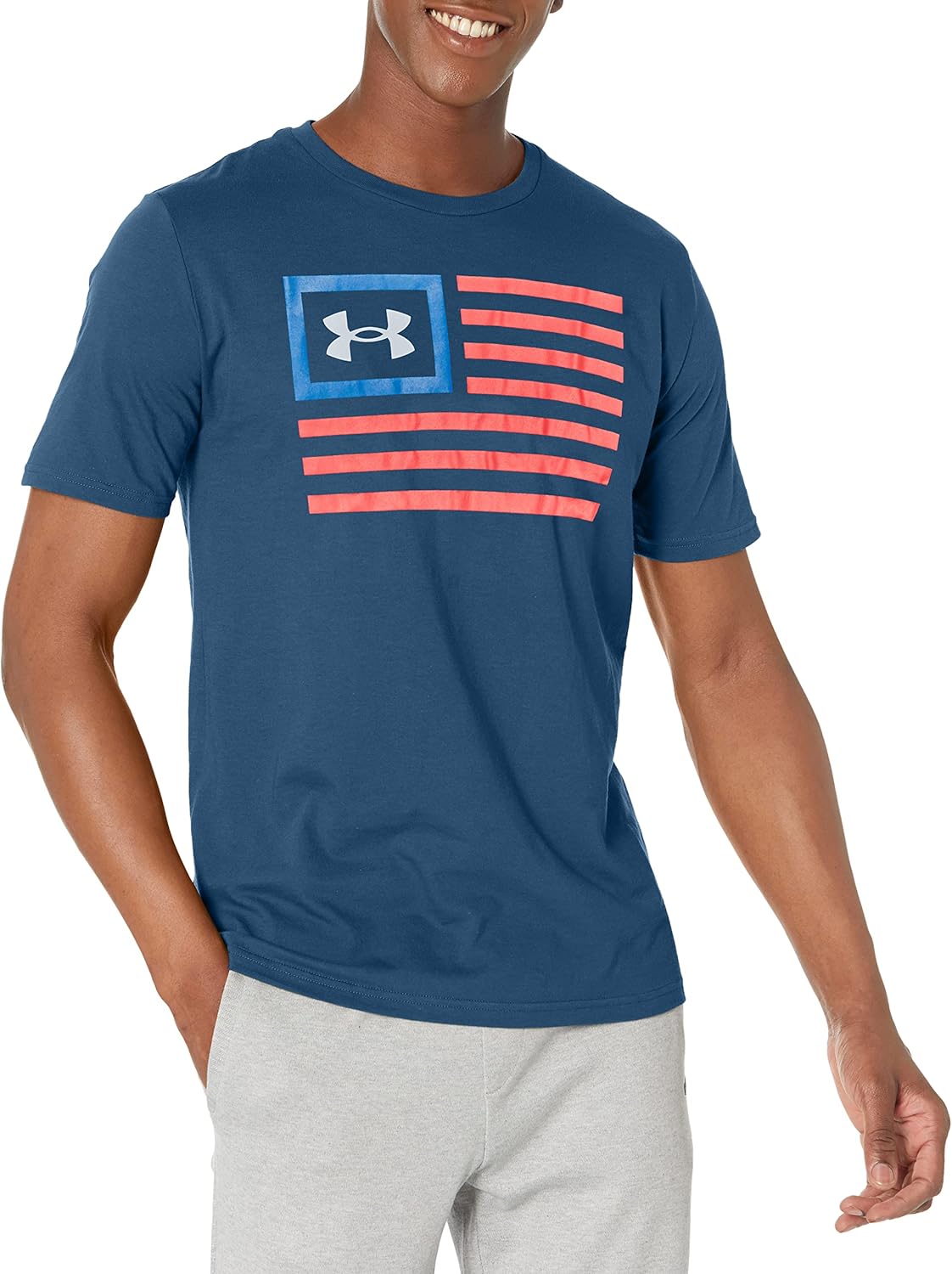 

Мужская футболка с коротким рукавом и принтом Freedom Chest от Under Armour, (408) Academy/Steel