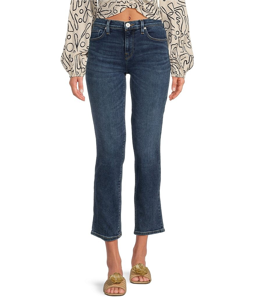 

Hudson Jeans Nico Прямые джинсы до щиколотки со средней посадкой, синий