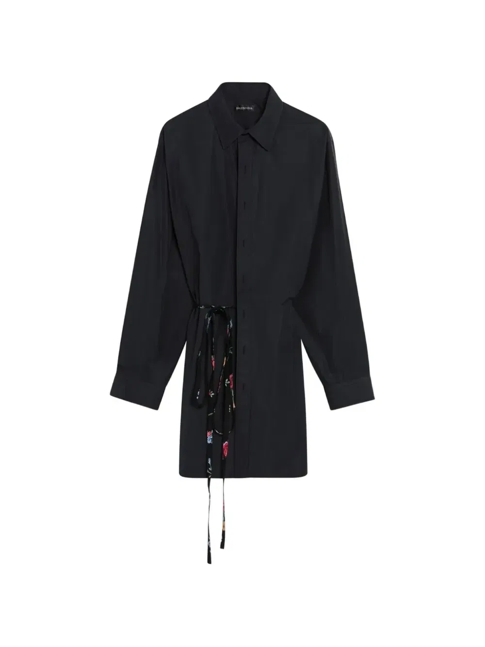 Мини-платье с завязками BALENCIAGA, черный