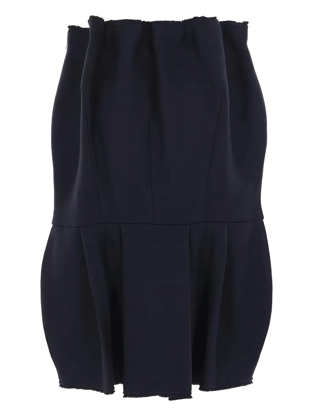 

Плиссированная миди-юбка с бантом Prada, синий