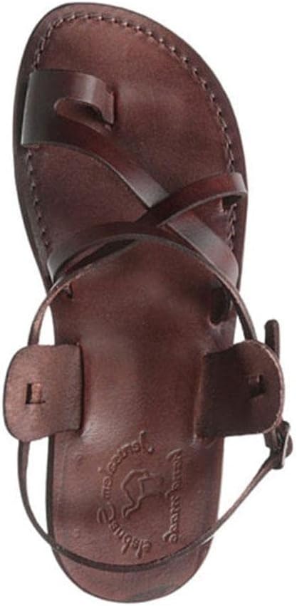 Сандалии The Good Shepherd с пряжкой - кожаная петля для пальцев - мужские сандалии Jerusalem Sandals, коричневый — фото 3