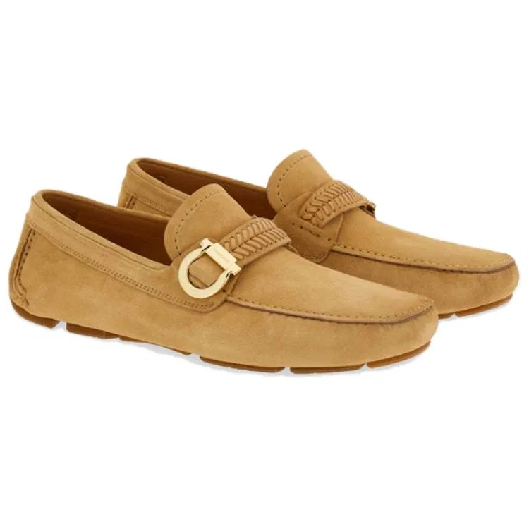 Casual туфли из коровьей кожи Ferragamo желтые — фото 4