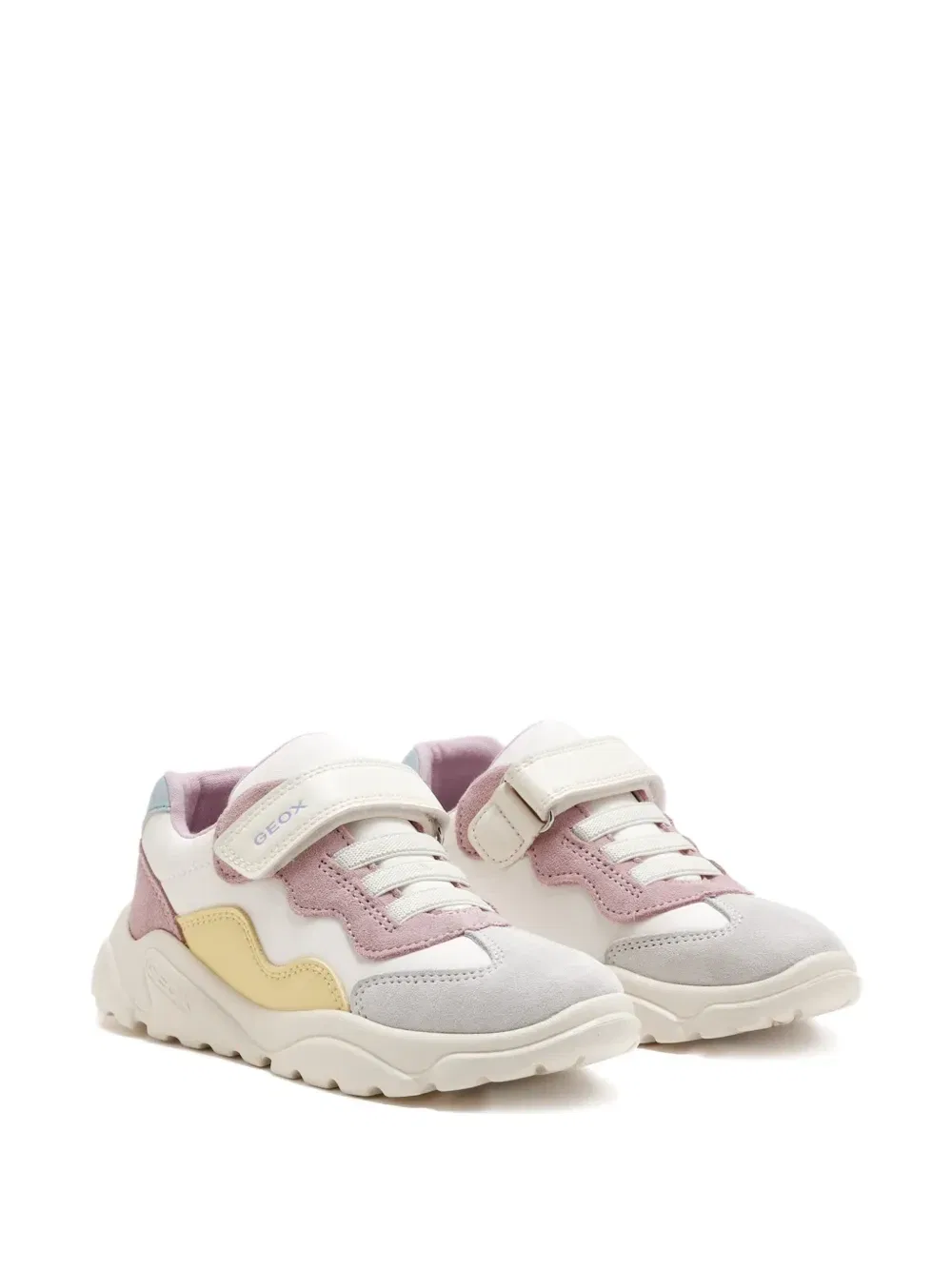 Кроссовки с застежкой на крючок Geox Kids, белый