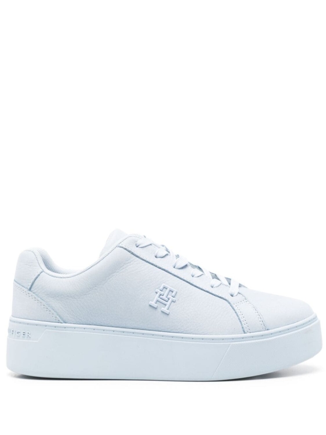 

Кроссовки Tommy Hilfiger Court 45 мм из кожи на плоской подошве, черный