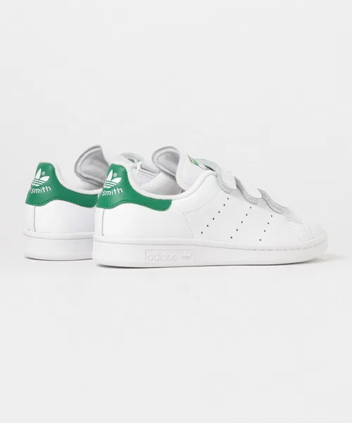 Унисекс кроссовки из натуральной кожи Stan Smith CF adidas белый с зелёным — фото 4