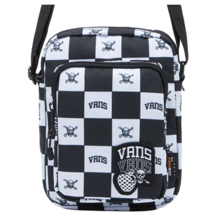 

Vans Полиэстеровая наплечная сумка унисекс черно-белая, Black White