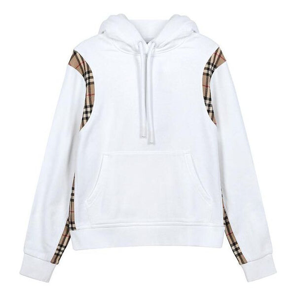 

Свитер plaid loose hoodie white Burberry, белый