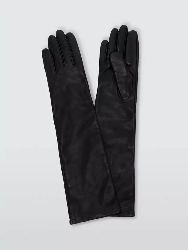 

Перчатки John Lewis Long Length Leather, черный