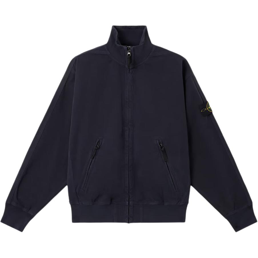 

Свитшот с молнией и прорезными карманами STONE ISLAND, ink синий