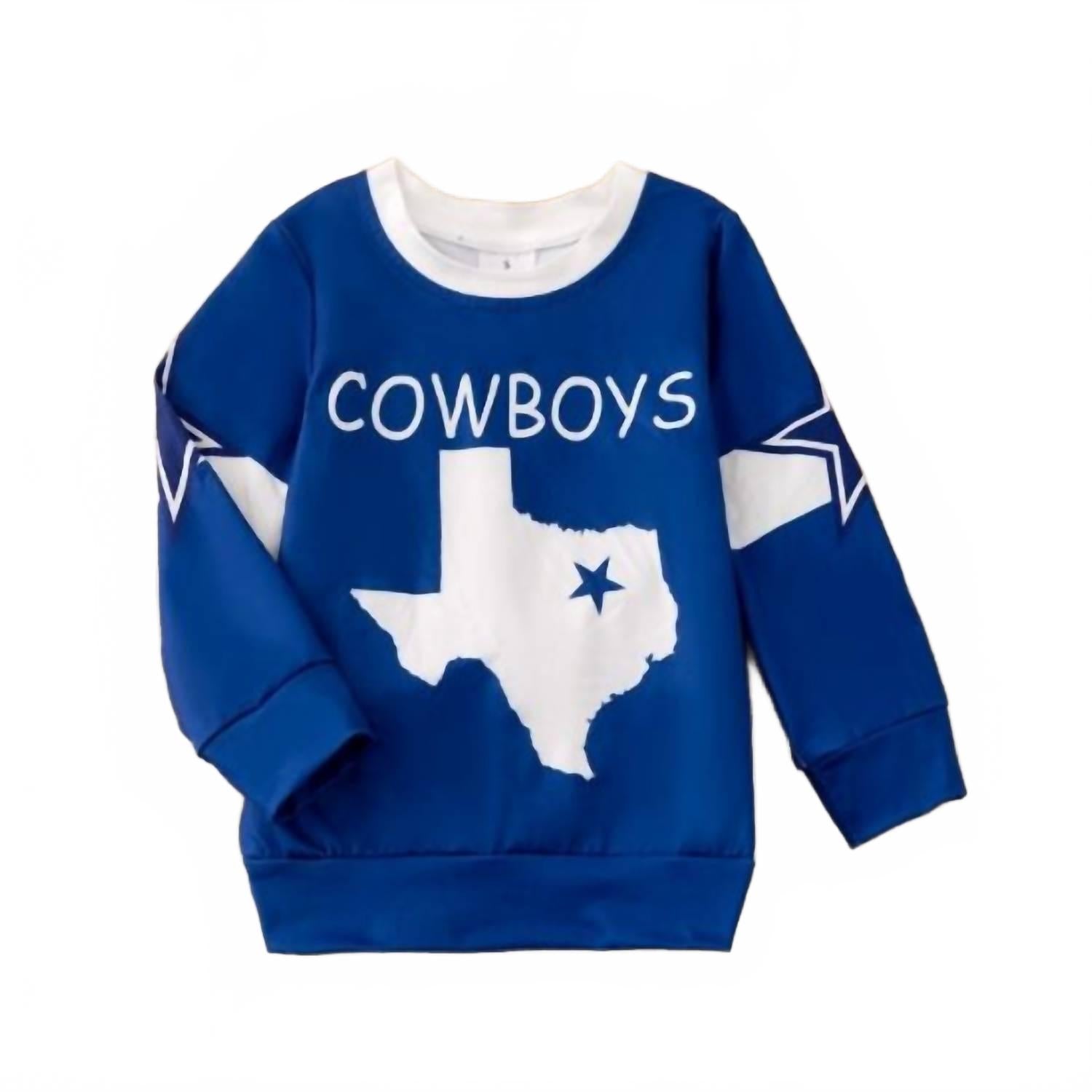 

Детский топ с длинными рукавами Cowboys Texas в сине-бело-звездном цвете Kidscharm, Blue And White Star, Белый, Детский топ с длинными рукавами Cowboys Texas в сине-бело-звездном цвете Kidscharm, Blue And White Star