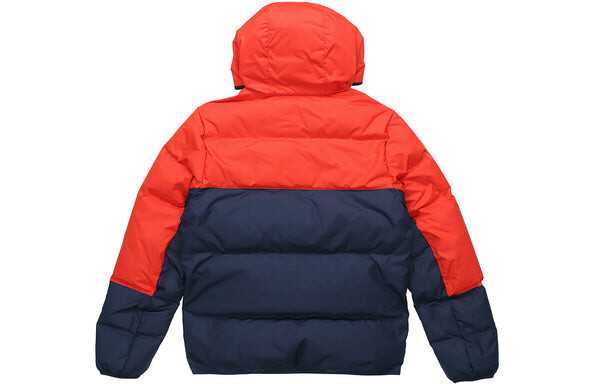 Пуховик Nike Sportswear Down-Fill Windrunner hooded Stay Warm Colorblock Short Down Jacket Red Blue Redblue, синий — фото 2