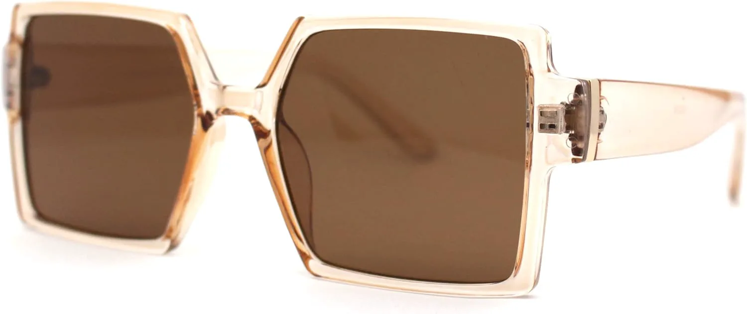 

Женские солнцезащитные очки SA106 Sharp Square Rectangular Minimal Butterfly (прямоугольные, квадратные, минималистичные, в форме бабочки), Beige / Brown