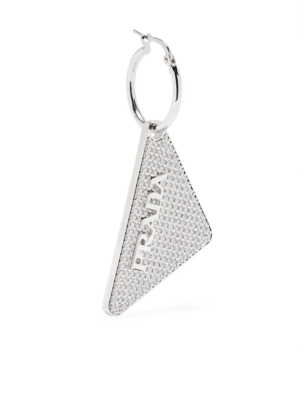 

Серьга с логотипом Prada, серебяный