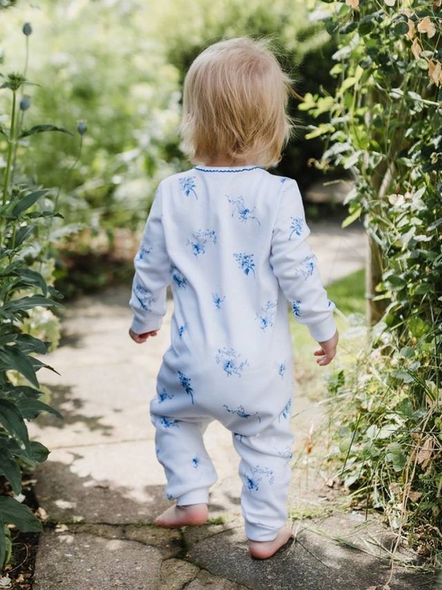 Детский комбинезон для сна из бамбука и хлопка Rosa & Blue, White — фото 3