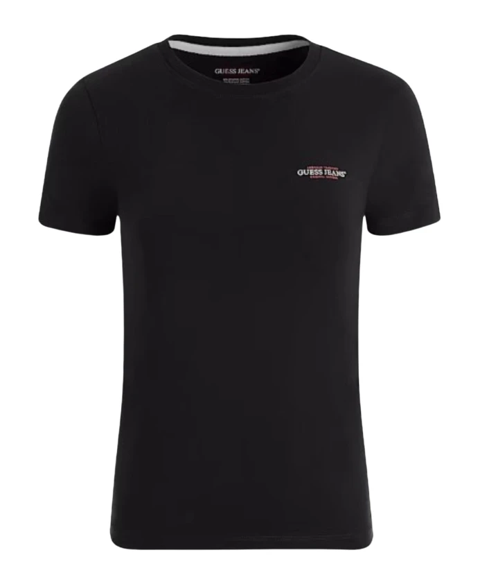 

Футболка приталенного кроя в американском стиле Guess, черный