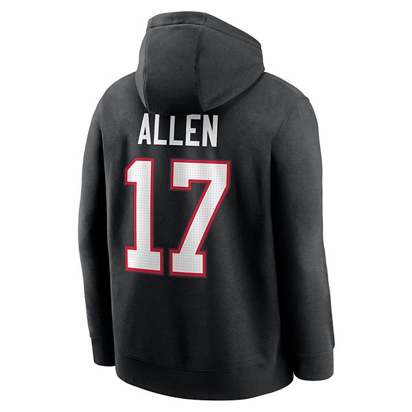 Толстовка fleece с именем и номером Josh Allen Buffalo Bills черная Nike — фото 4