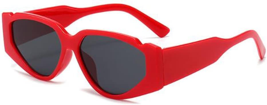 

Осенние модные овальные солнцезащитные очки с вырезом, яркая оправа, очки «кошачий глаз», солнцезащитные очки в стиле ретро (красная оправа, черные и серые блестки) Weloveushop, Red Frame Black Gray Flakes