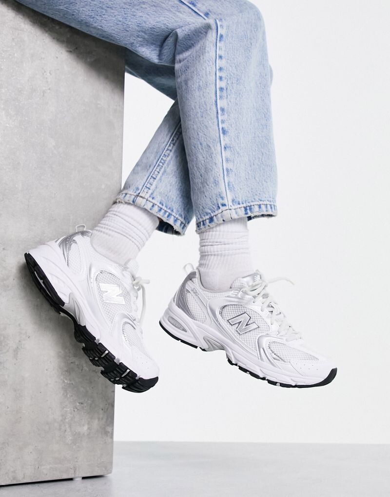 Кроссовки New Balance 530 бело-серебристые - БЕЛЫЙ