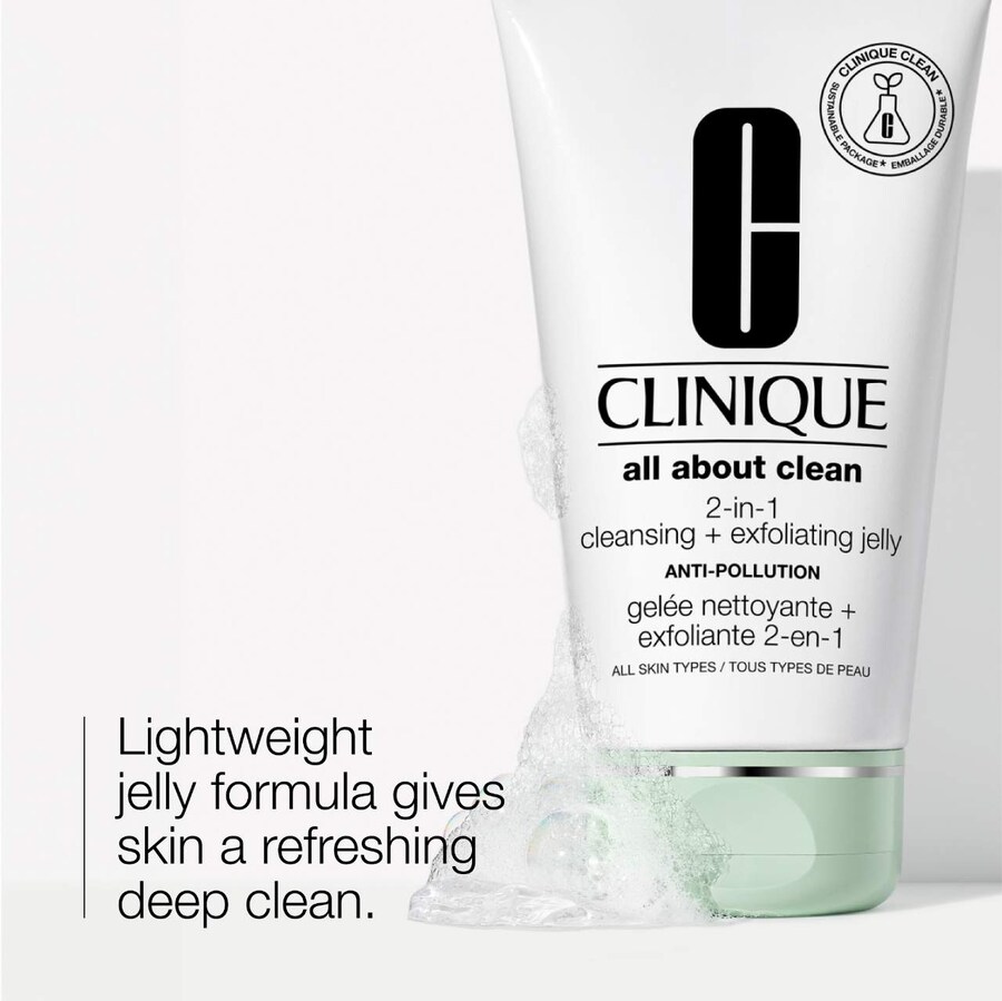 Пилинг Clinique — Очищающее и отшелушивающее гелевое средство All About Clean -в-1 с салициловой кислотой, 150 мл — фото 2