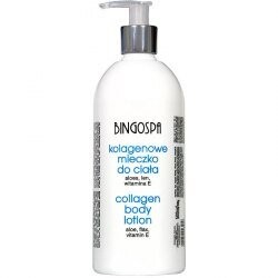 

Коллагеновое молочко для тела - алоэ, лен, витамин Е 500мл Купить BINGOSPA