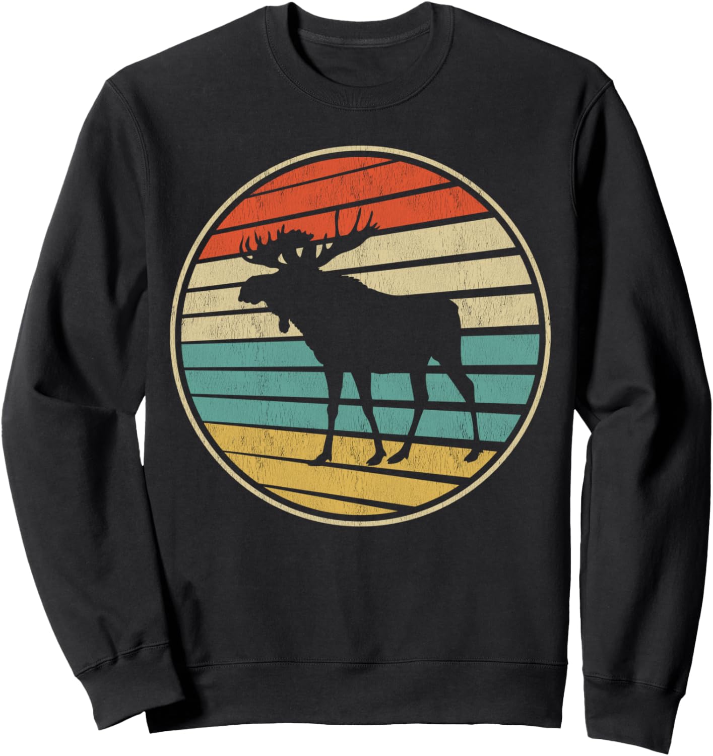 

Милый лось (ELK) в стиле ретро-винтаж 70-х/80-х годов, с оленьими рогами. Толстовка Moose Lovers Gifts, черный