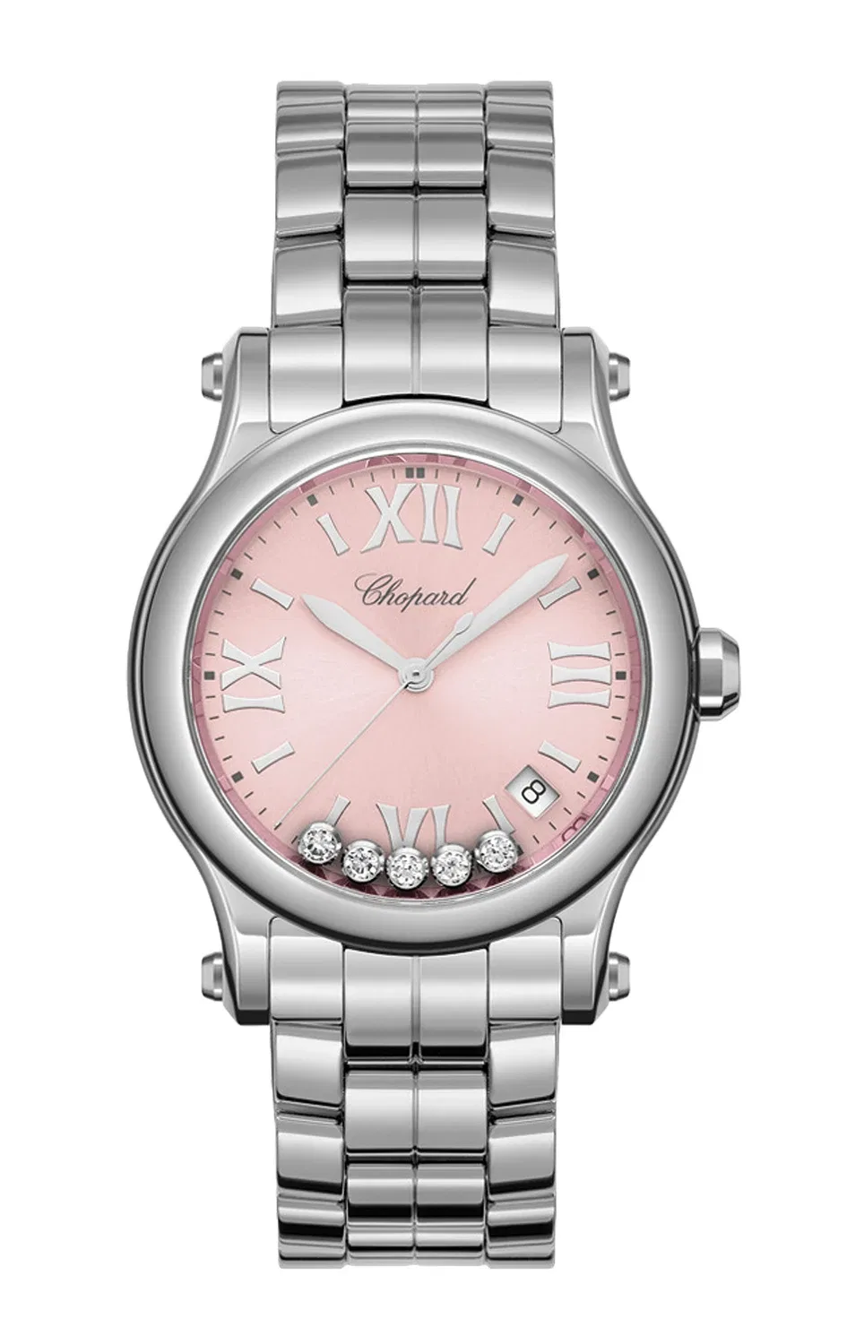 HAPPY SPORT 36 ММ, КВАРЦ, СТАЛЬ, БРИЛЛИАНТЫ - 278582-3009 CHOPARD, черный