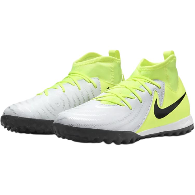 Амортизирующие износостойкие высокие детские футбольные бутсы White Green Nike — фото 3