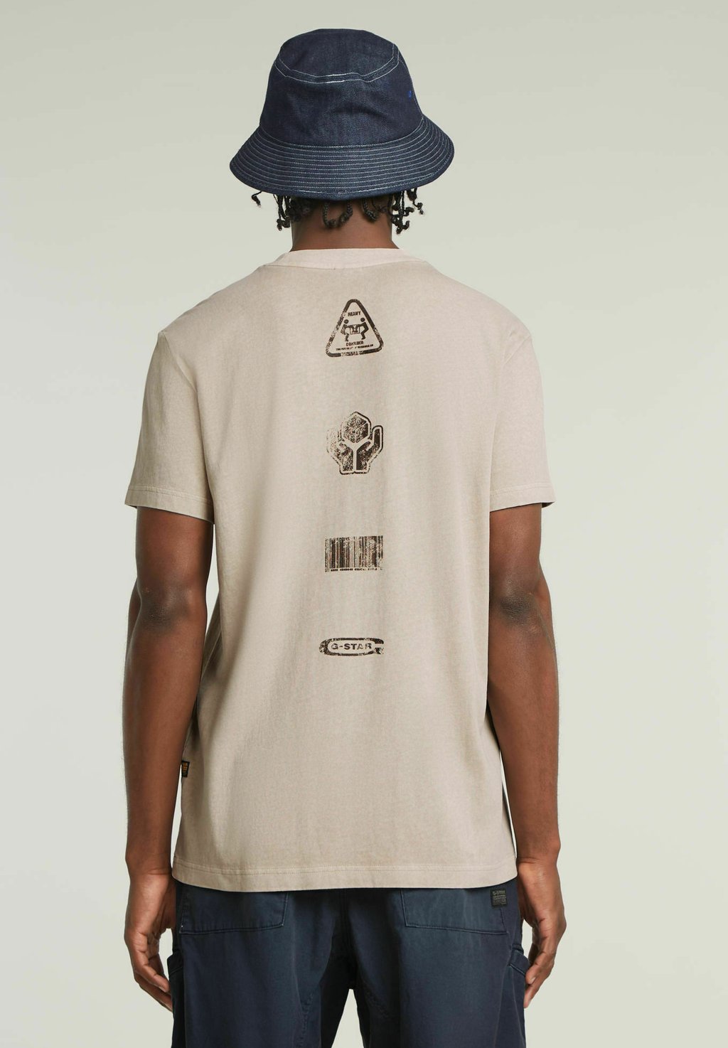 

Футболка с принтом GRAPHIC OVERDYED G-STAR, бежевый