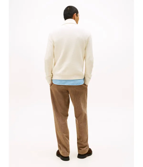 Шерстяная водолазка Loose fit Tommy Hilfiger, бежевый — фото 3