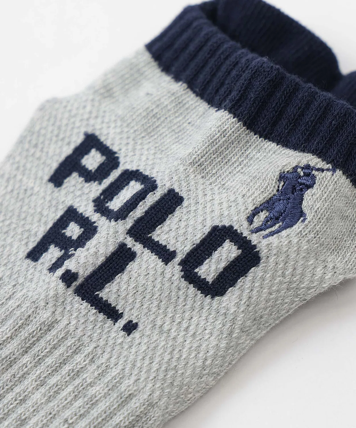 Носки спортивные POLO RALPH LAUREN из органического хлопка с сетчатой вязкой, пара, офф-вайт — фото 2