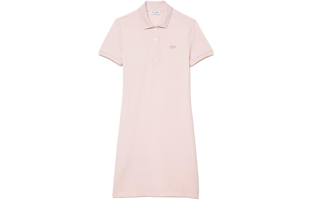 

Платье с короткими рукавами женское розовое Lacoste