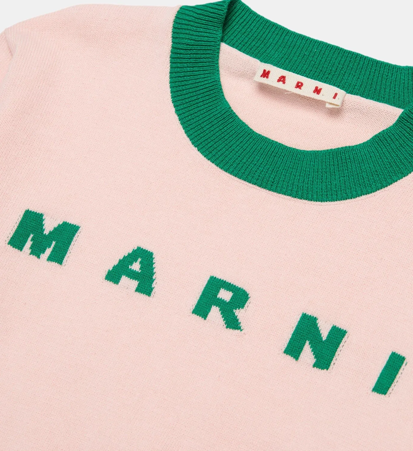 Джемпер с круглым вырезом и логотипом Marni, розовый — фото 3