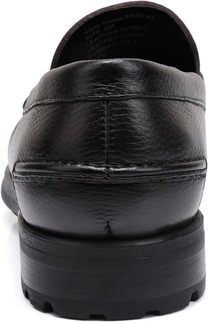 Модные кожаные лоферы для мужчин Generic, Coffee — фото 4