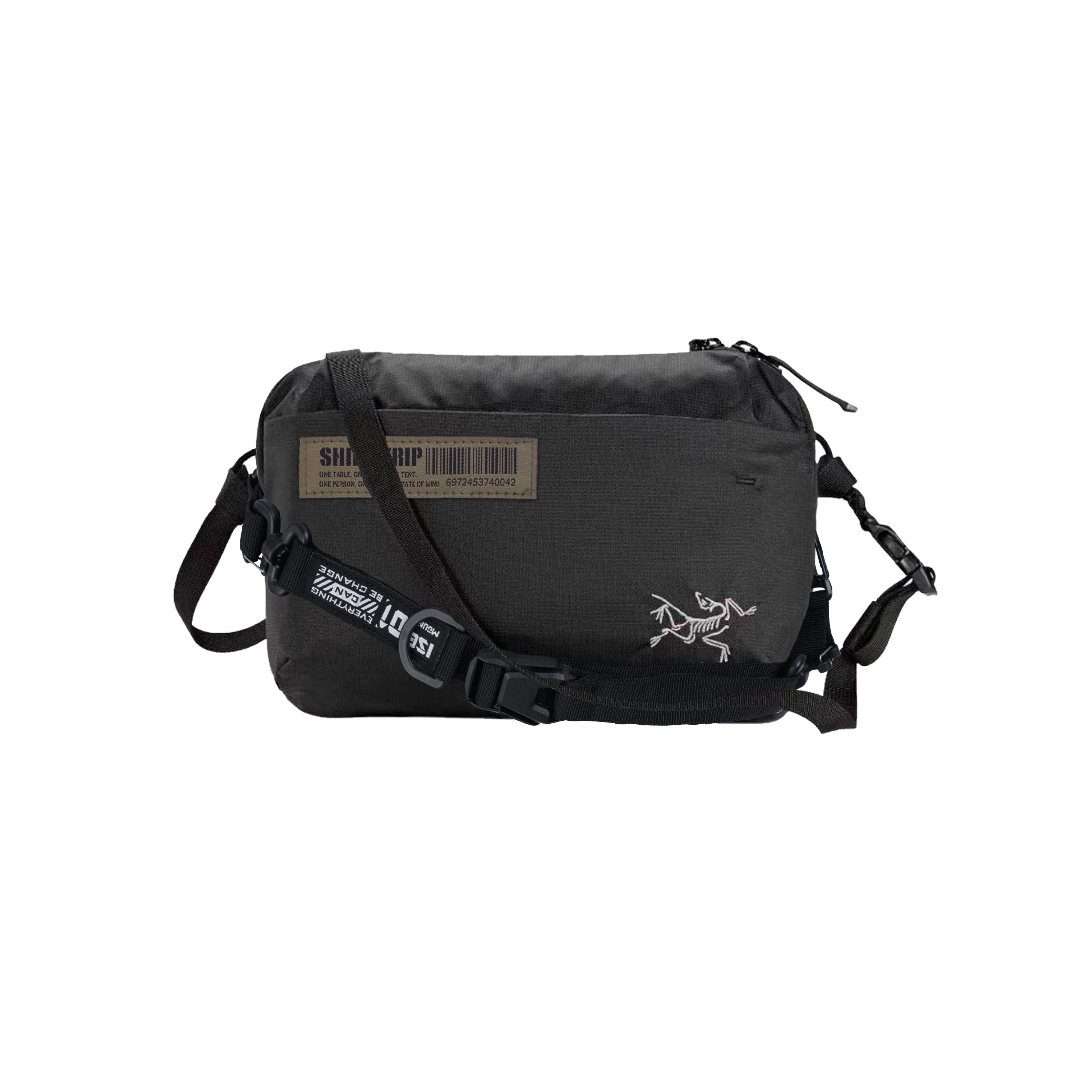 

Arcteryx Полиамидная поясная сумка унисекс черная, Frayed