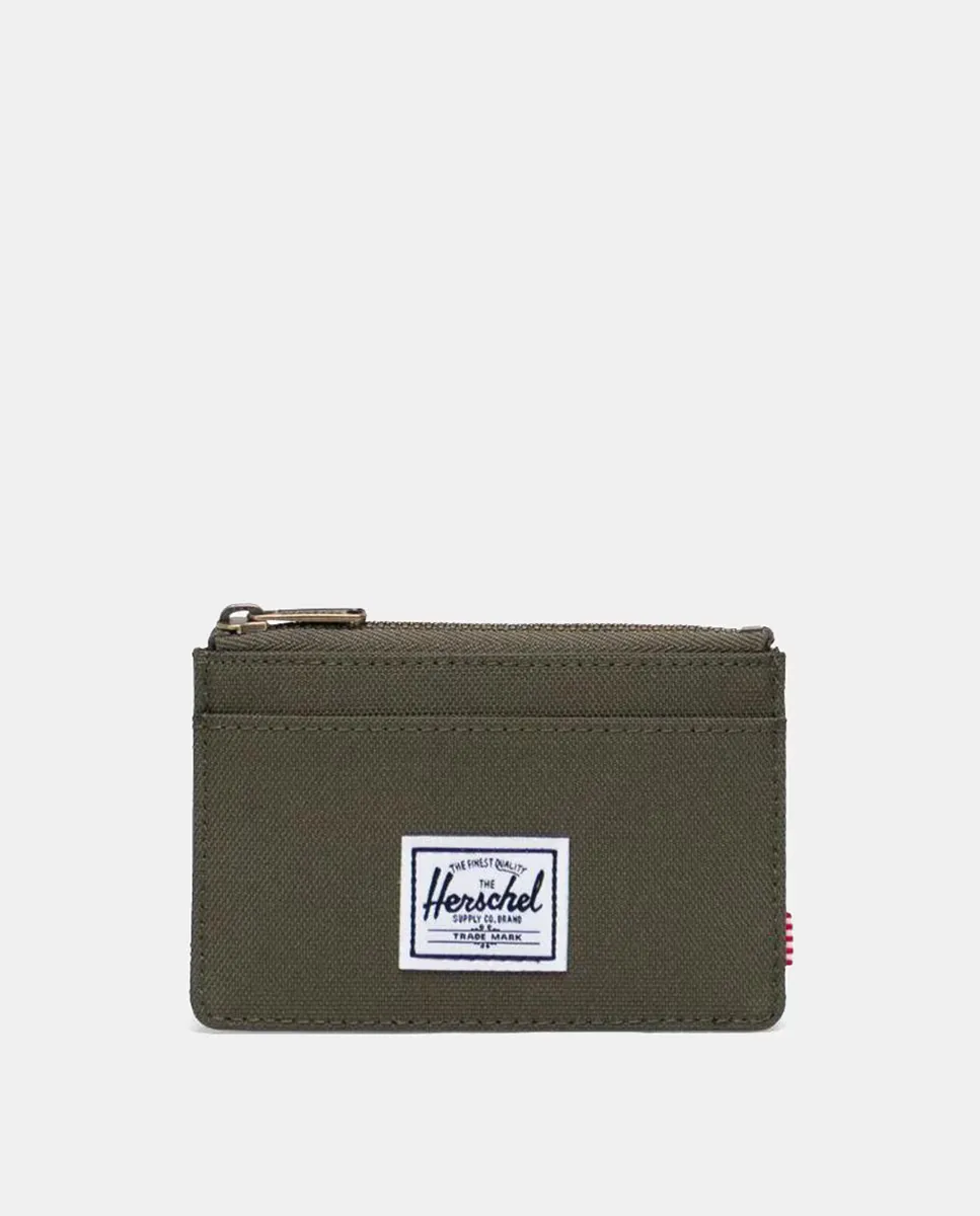 

Держатель для карт Herschel Supply Oscar зеленого цвета на молнии, темно-зеленый