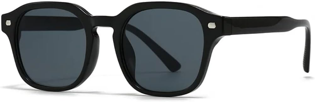 

Винтажные классические солнцезащитные очки с заклепками для женщин и мужчин, роскошные, в стиле панк, популярные, для активного отдыха, с защитой от УФ-излучения UV400 (черные) TVTBBVV, Black Black