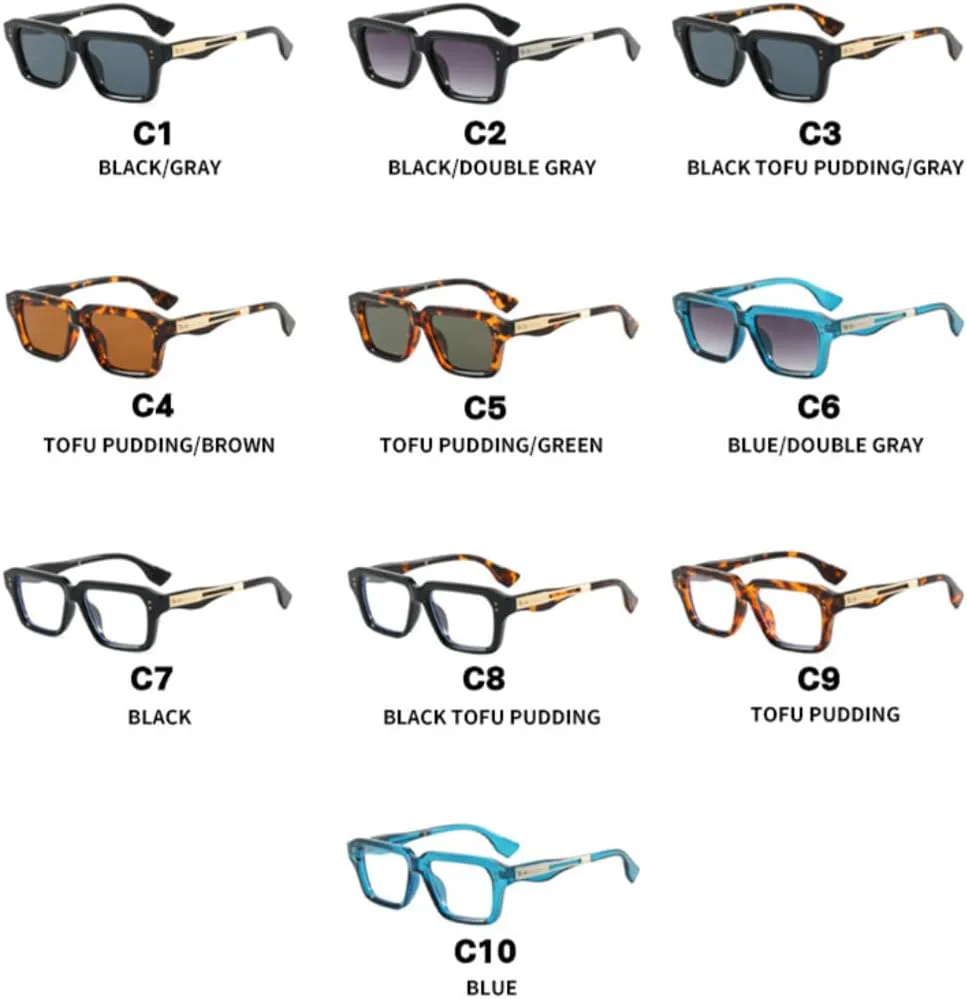 

Классические солнцезащитные очки с заклепками для женщин и мужчин, винтажные панк-очки для активного отдыха и вождения, роскошные солнцезащитные очки VFDHN, 5206-c7