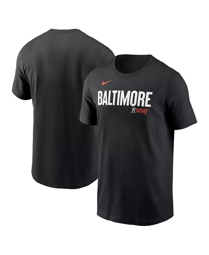 

Мужская черная футболка с надписью Baltimore Orioles City Connect Nike