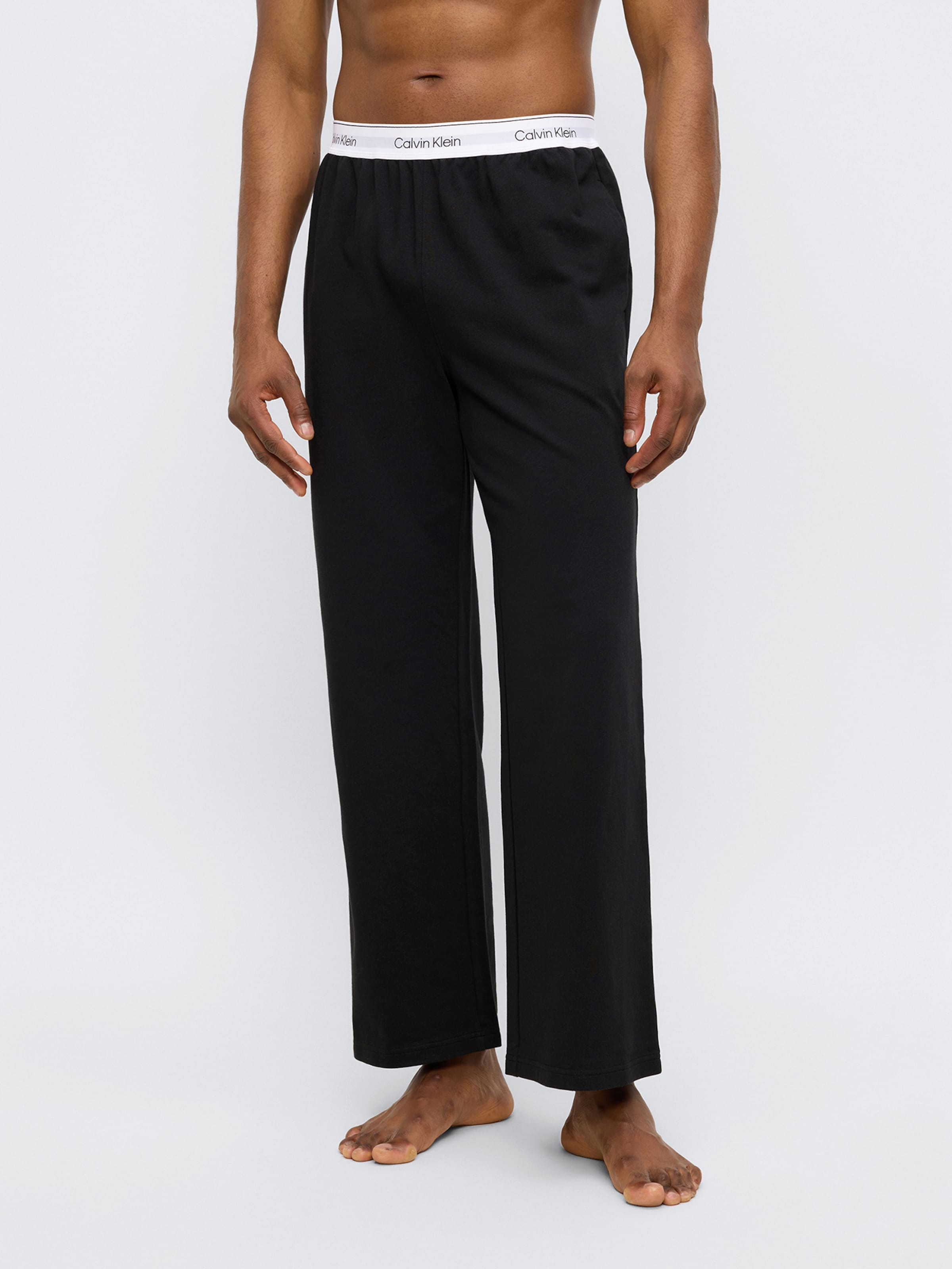 Calvin Klein Пижамные штаны Regular 'ICON / ESSENTIALS' в черном цвете — фото 4