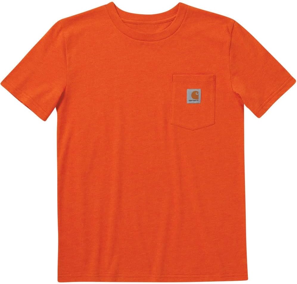 

Carhartt Kid's CA6271 футболка с коротким рукавом и карманом - для мальчиков, Exotic Orange