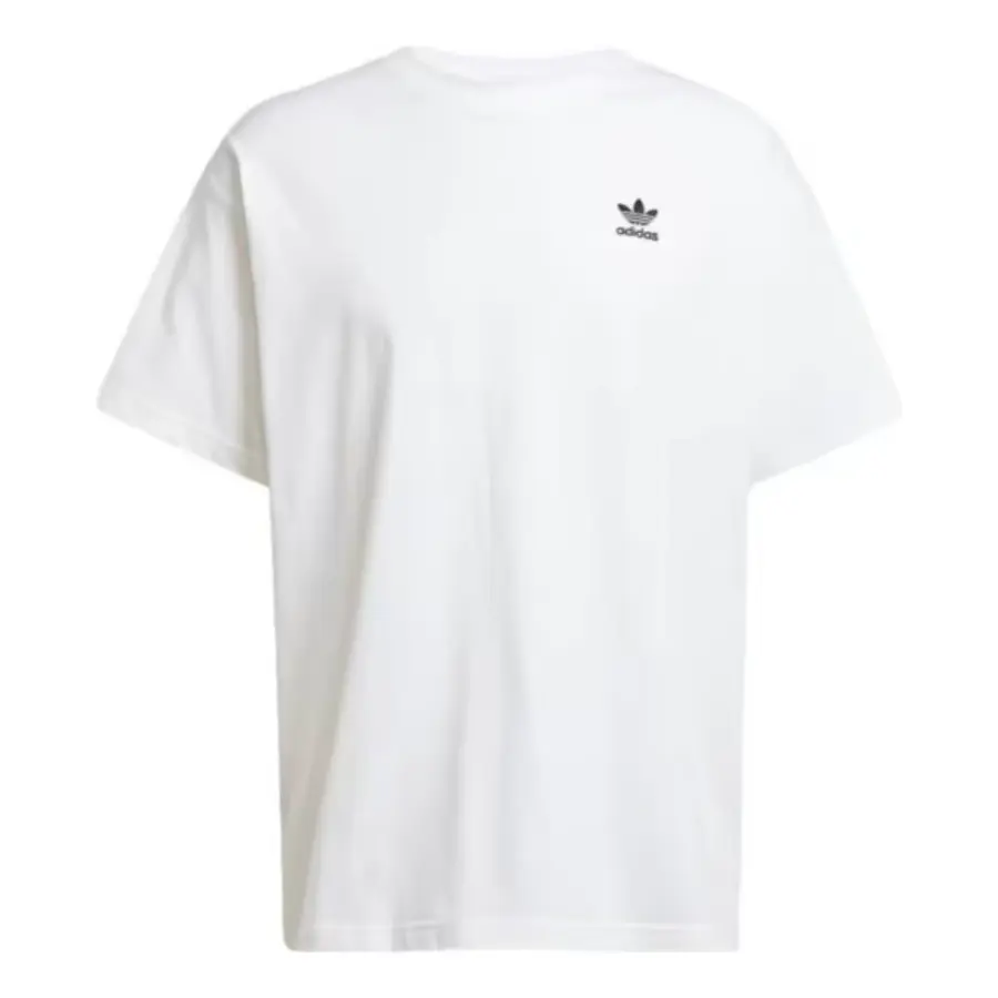 

Футболка adidas Essentials Polera Trifolio Oversized 'White Black', белый