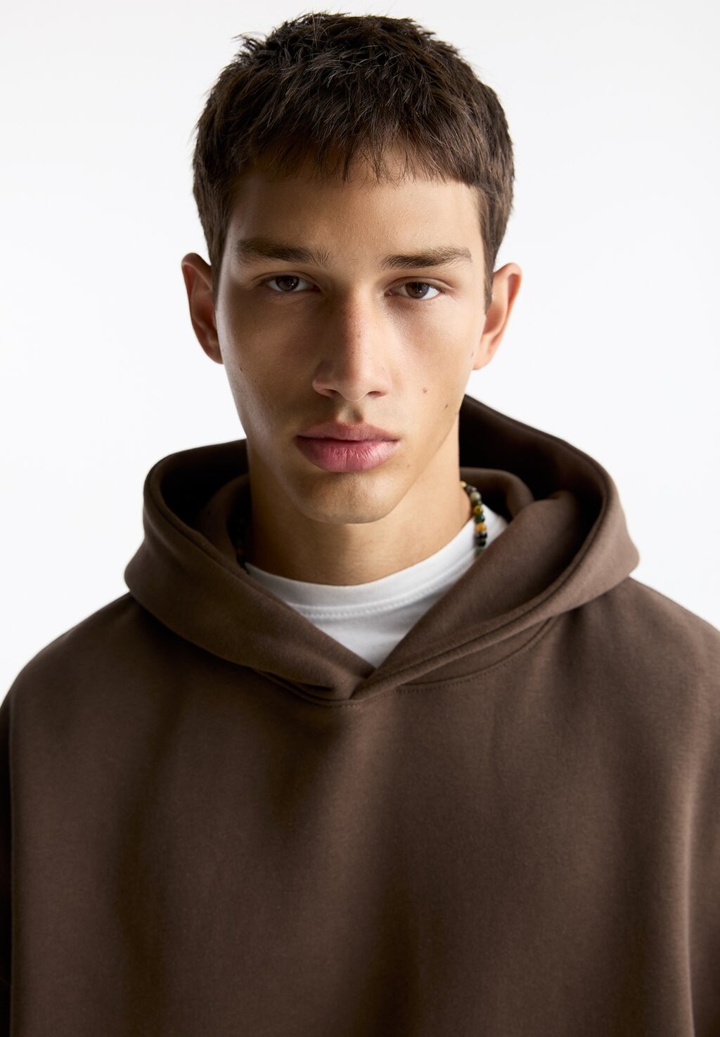 

Толстовка с капюшоном BOXY PULL&BEAR, темно-коричневый