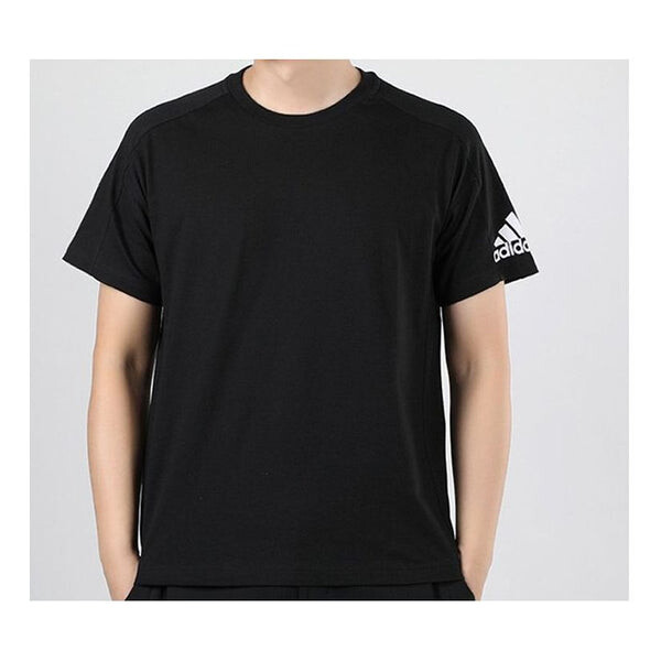 

Футболка alphabet logo casual sports round neck short sleeve black Adidas, черный