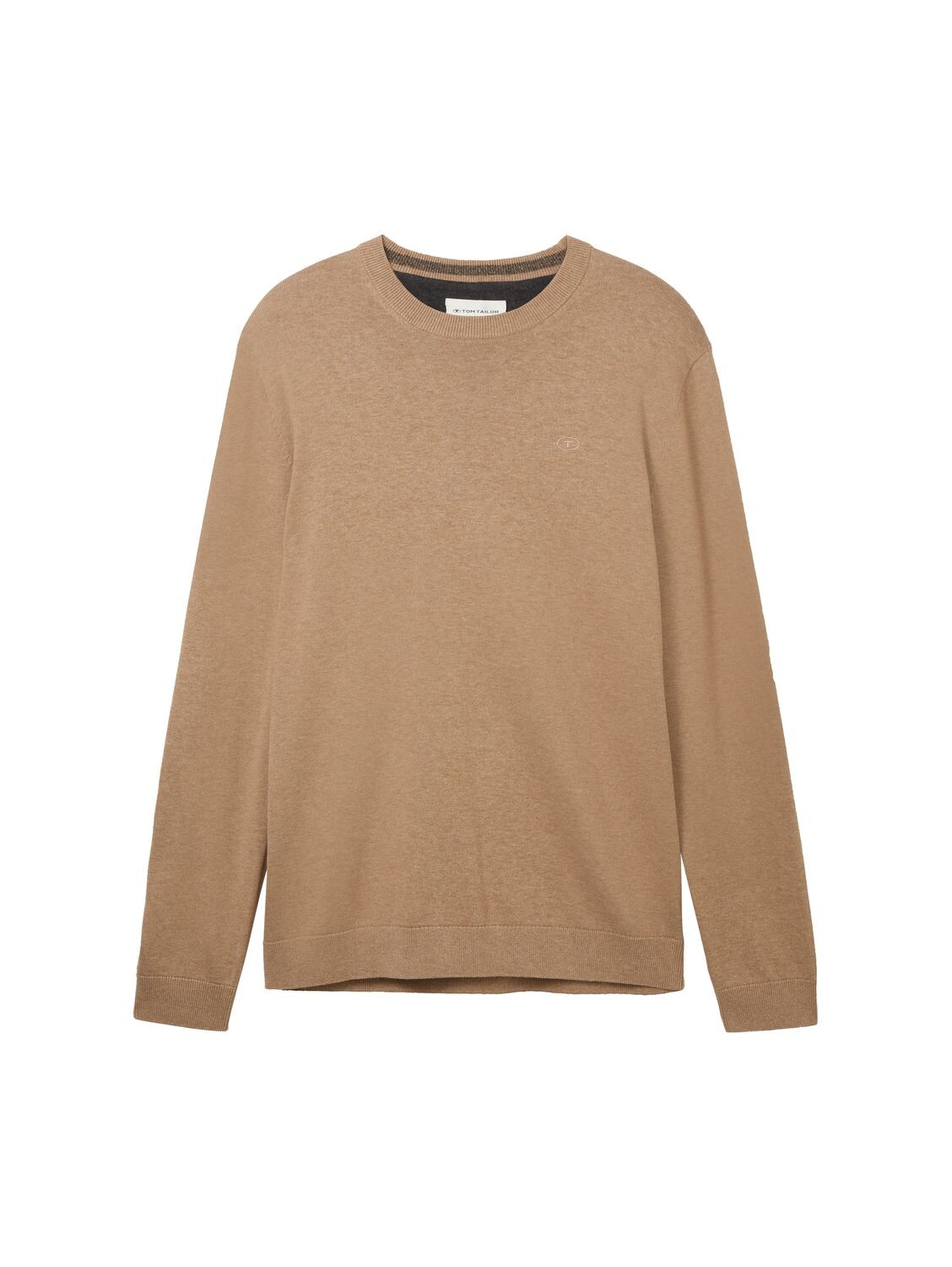 

Пуловер Tom Tailor BASIC CREWNECK, коричневый