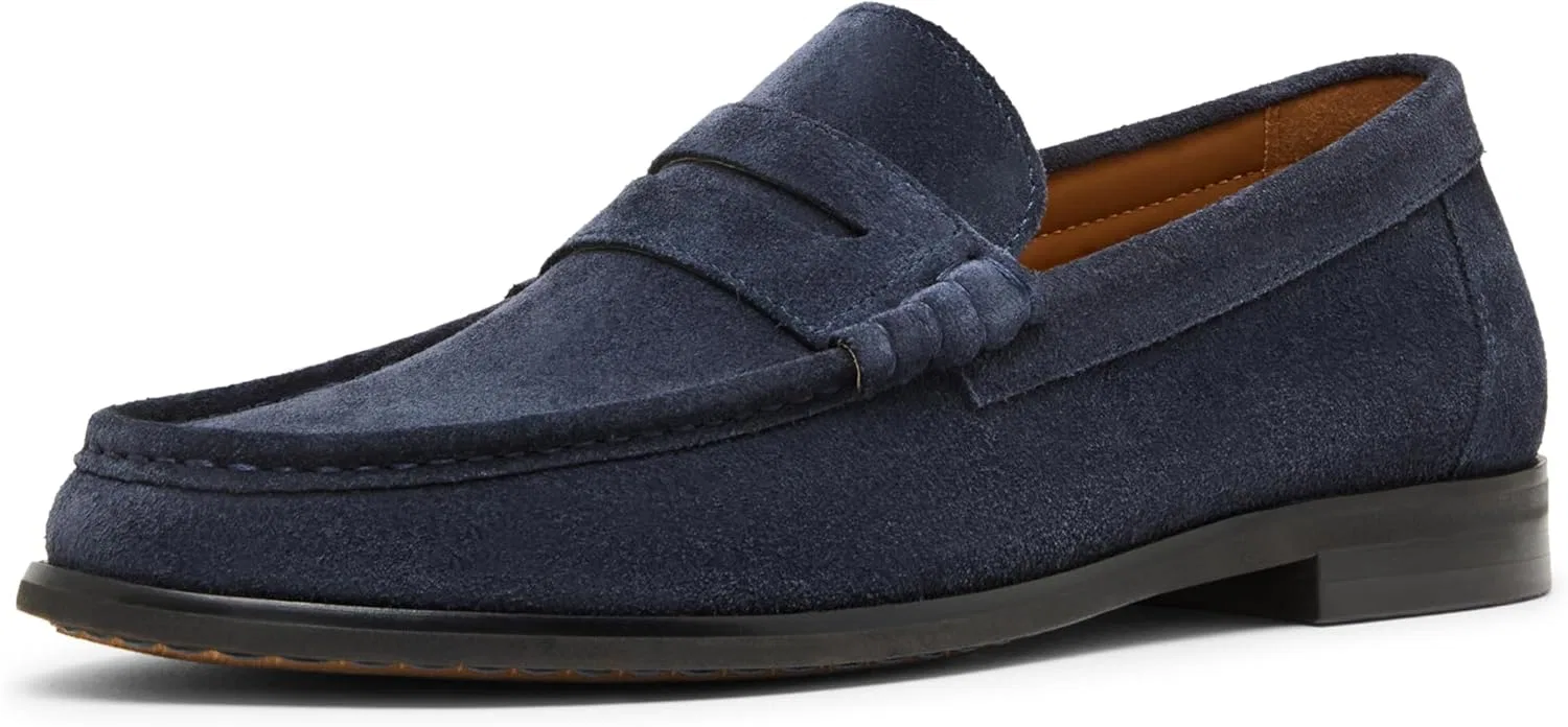 Лоферы Steve Madden, из замши, темно-синие