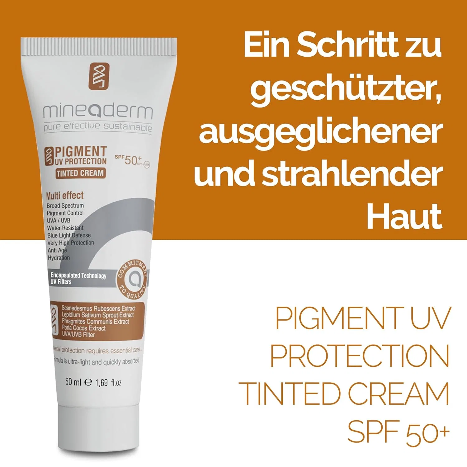Тонирующий солнцезащитный крем с SPF 50+ от Mineaderm Pigment UV Protection Mineaderm — фото 3