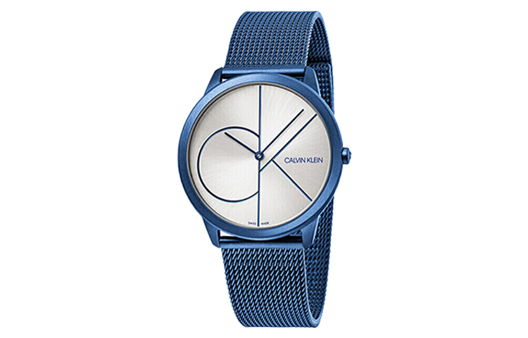 

Calvin Klein Часы Unisex Minimal Simple Collection Watch, Silver Dial Blue Strap
