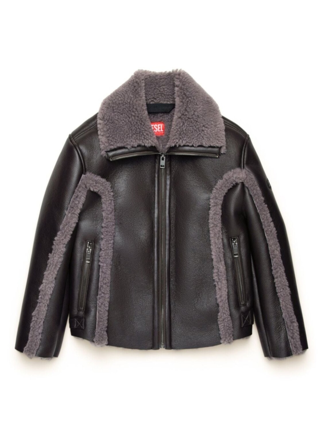 

Diesel Kids куртка из искусственной кожи, черный